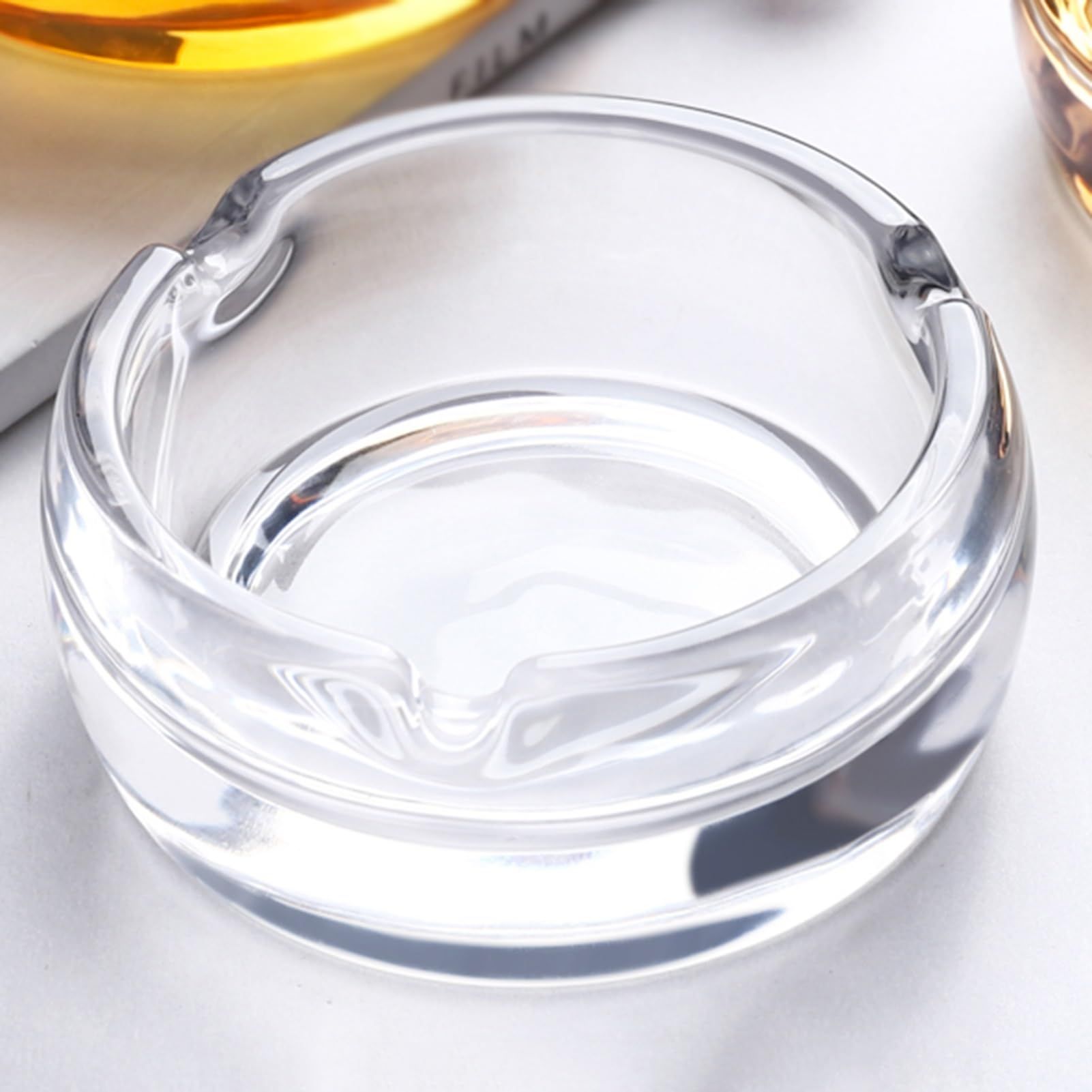 Glass Ashtrays for Cigarettes, Portable Decorative Modern Ashtray for Home Office Indoor Outdoor Patio Use, Pack of 2 — image 5