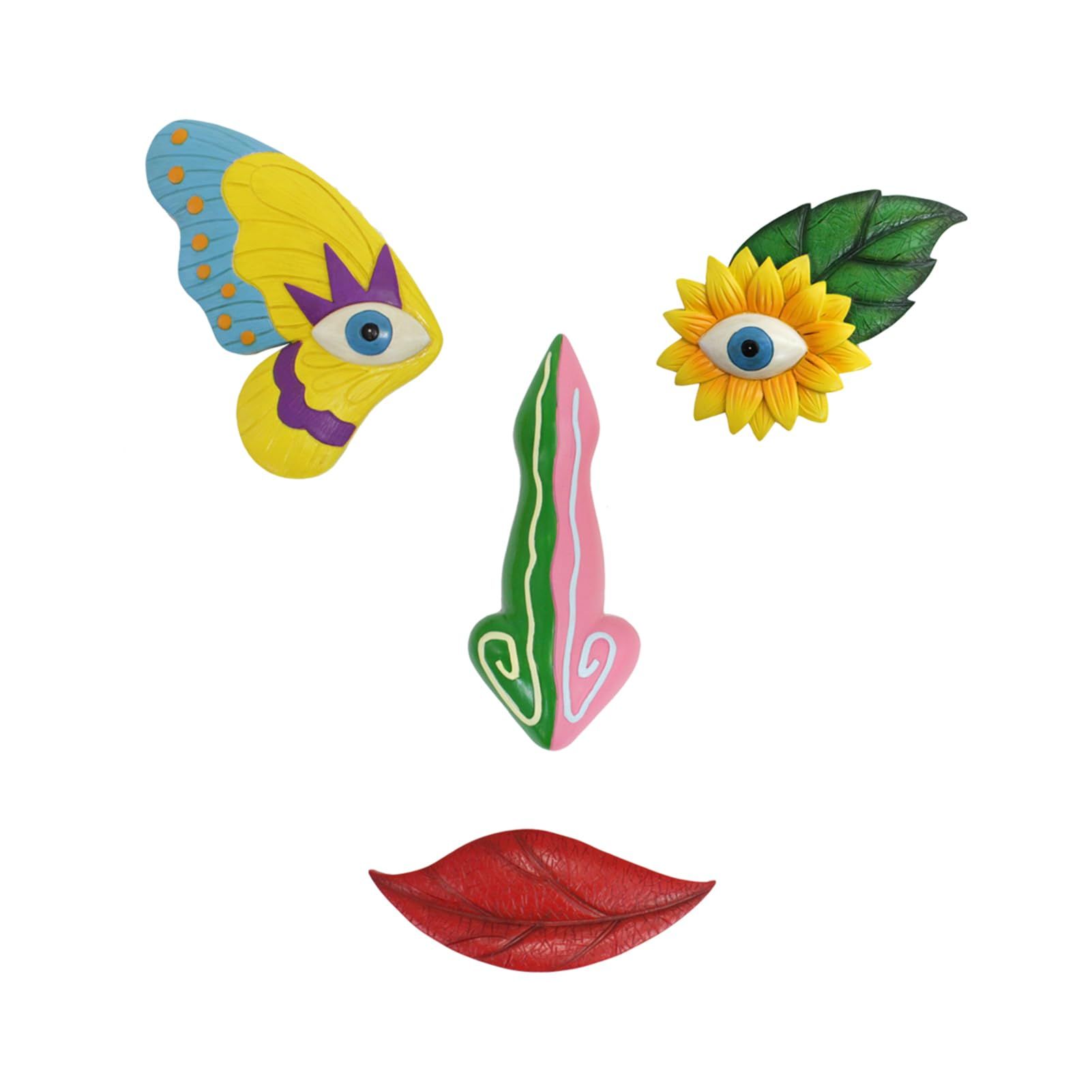 Tree Faces Decor Outdoor,Colorful Butterfly Garden Art Decor,Tree Art Decoration,Suitable for Patio Trees (1, Colorful Butterfly) — image 2