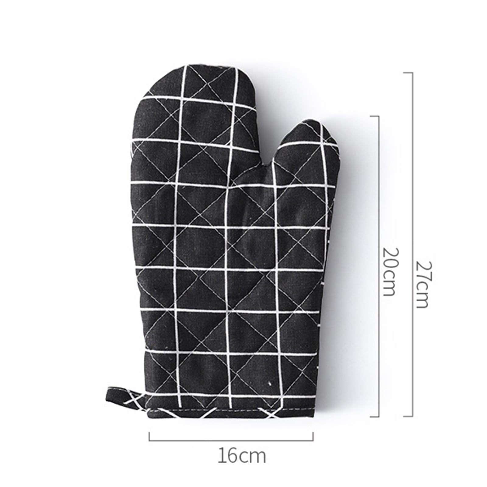 2 Pieces Oven Mitts and Grill Gloves, Non-Slip Cooking Gloves for Baking, Grilling and Everyday Kitchen Use, Black — image 5