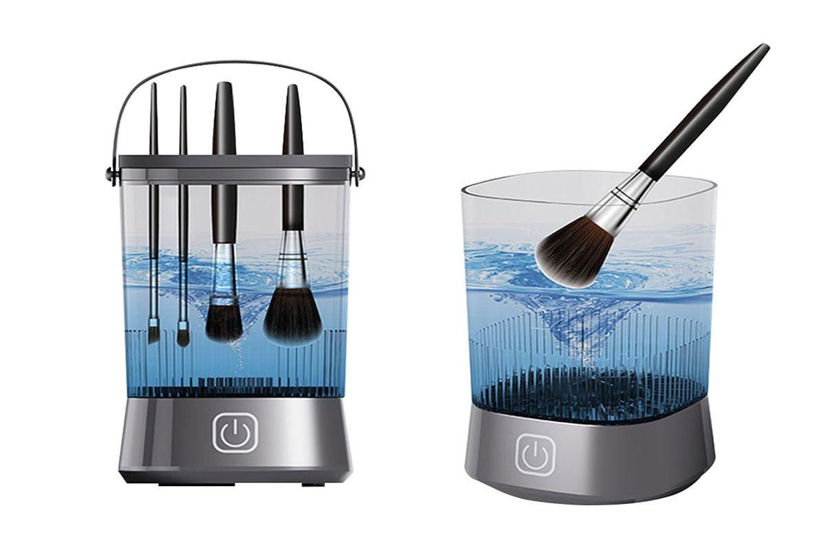 Water-Resistant Electric Makeup Brush Cleaner Automatic Brush Cleaner Dryer Tool -Black — image 3