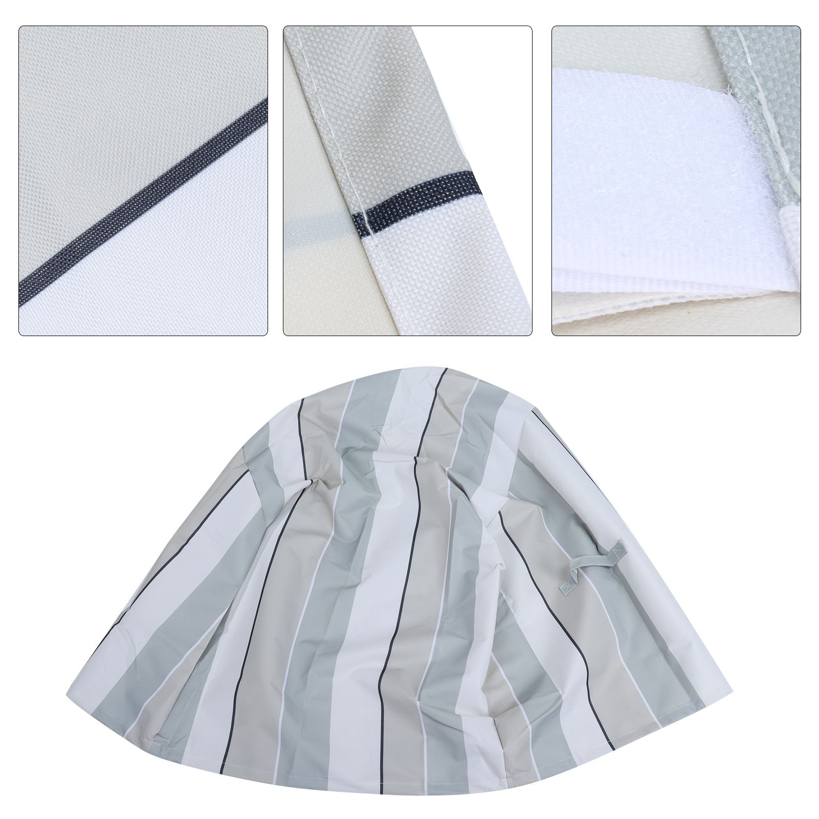 Water Resistant Chair Cover Indoor Outdoor Garden Patio Furniture Dust Cover ProtectorStripe 68.5x76x51x106.5cm — image 3