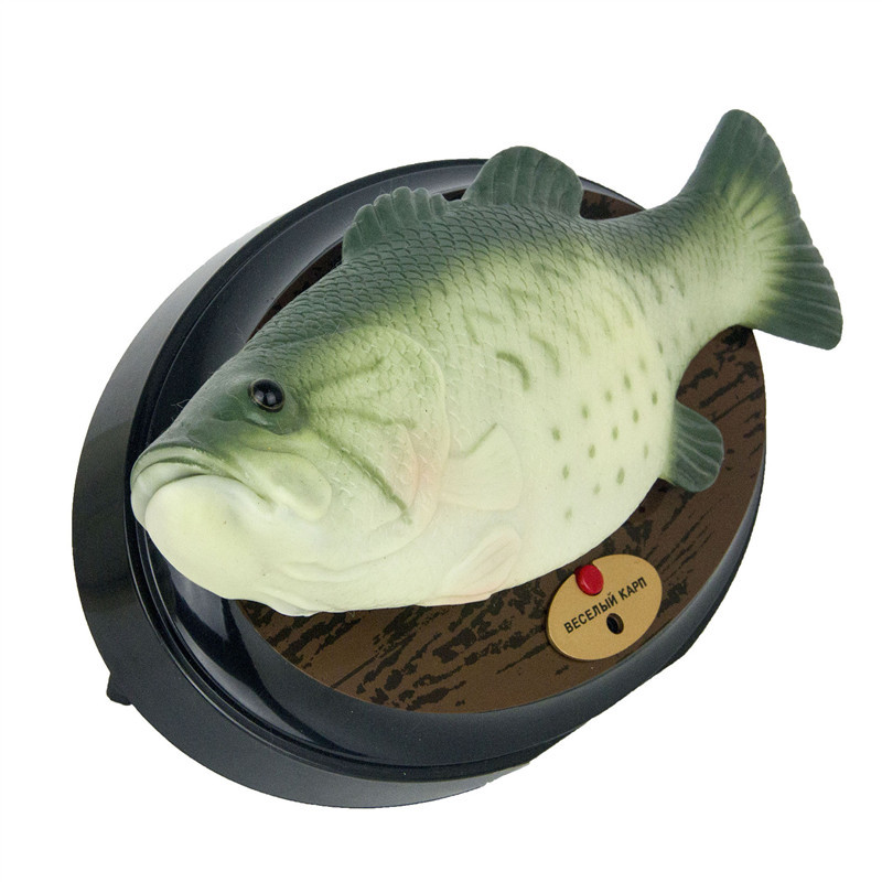 Singing Fish Decoration - Green with Square Base — image 3
