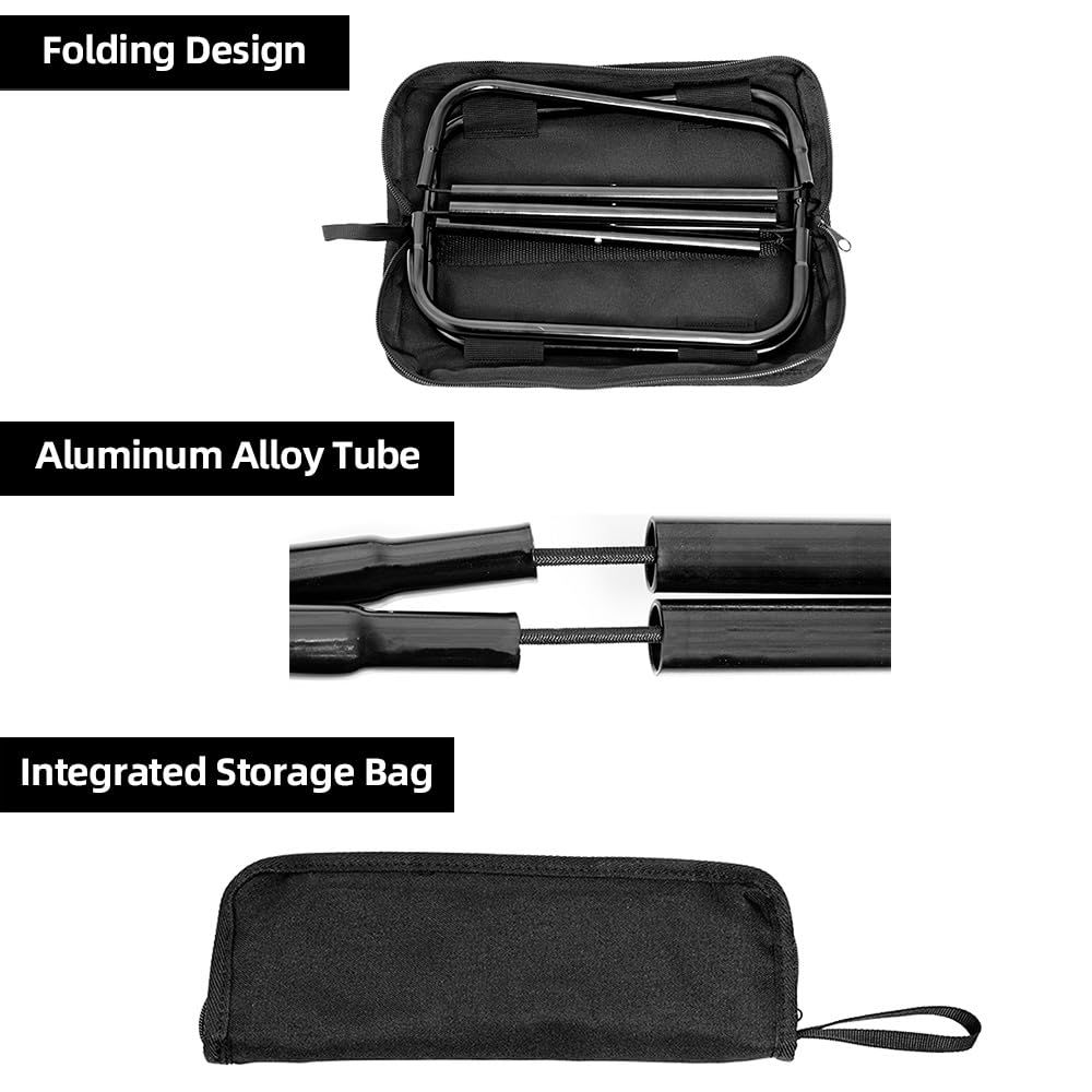 Portable Stool, Foldable Camping Stool, Zip Packed Stool Convenient for Travel/Hike/Wait in Line โ image 4