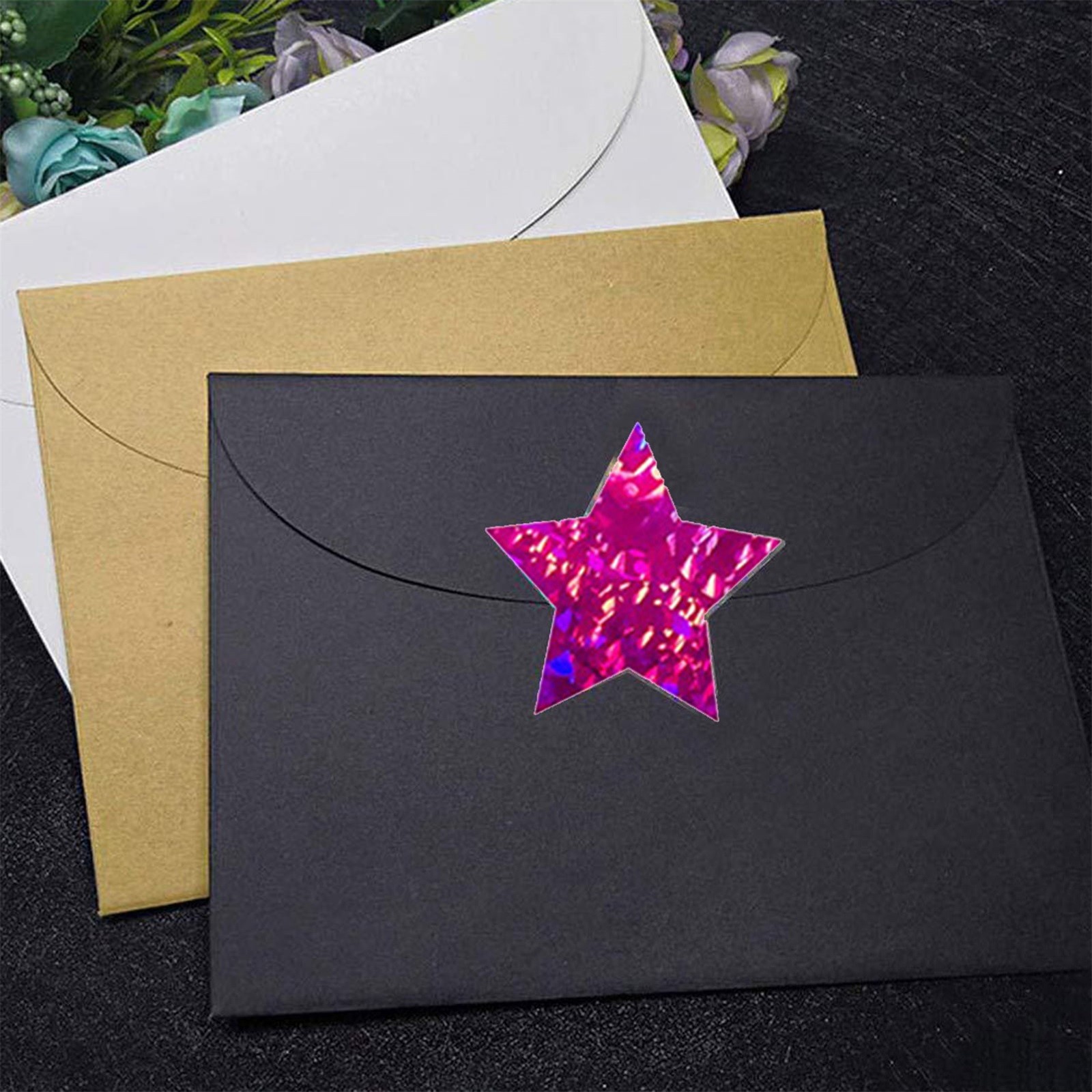 500PCS Gold Star Roll Stickers - 1 Inch Self-Adhesive Glitter Decals,for Kids, Classroom, Teachers, Wall Crafts, Sparkly Star Stickers for Rewards & Decor Gold — image 6
