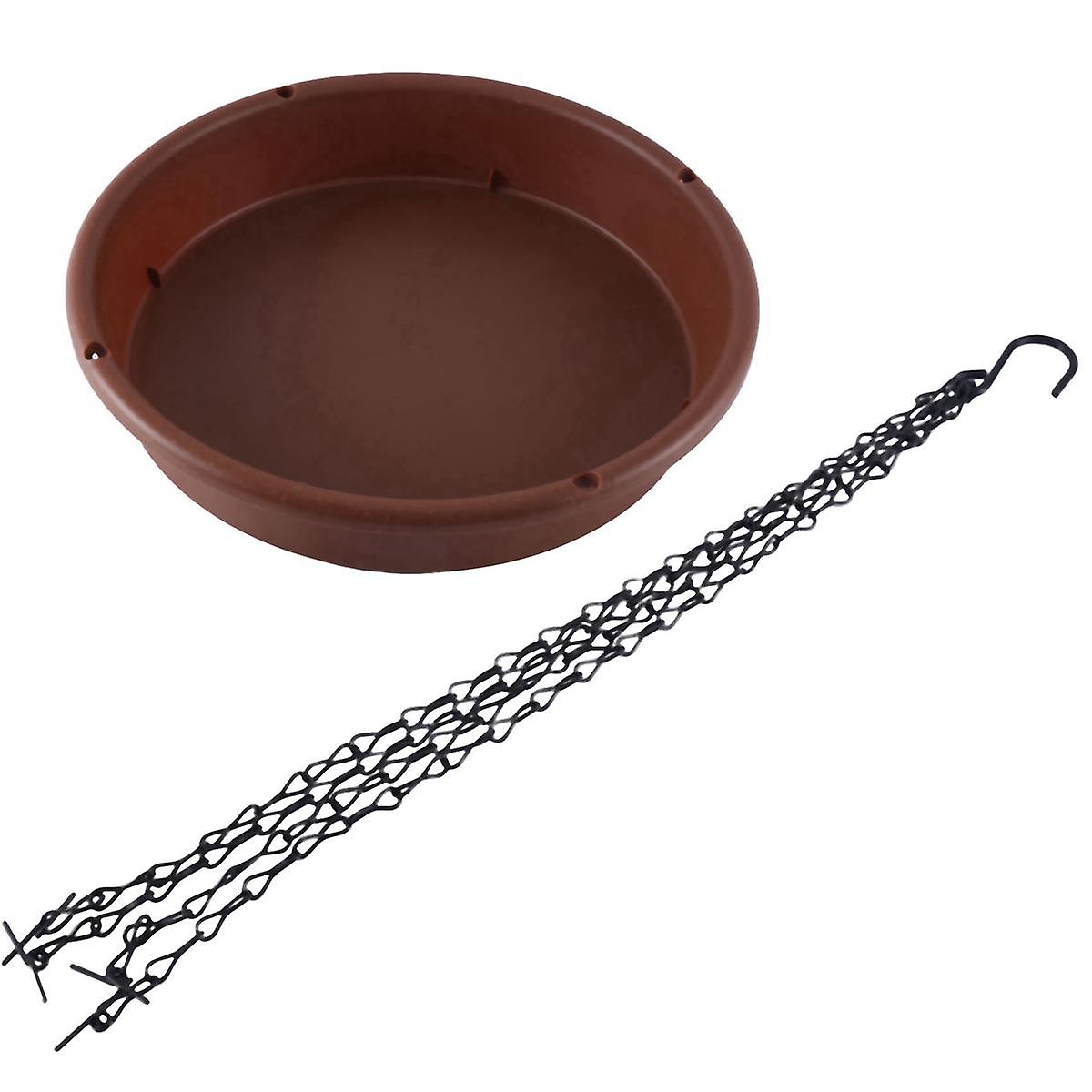 Bird Bath Outdoor Feeding Tray For Backyard Patio Fence Wooden Deck โ image 4