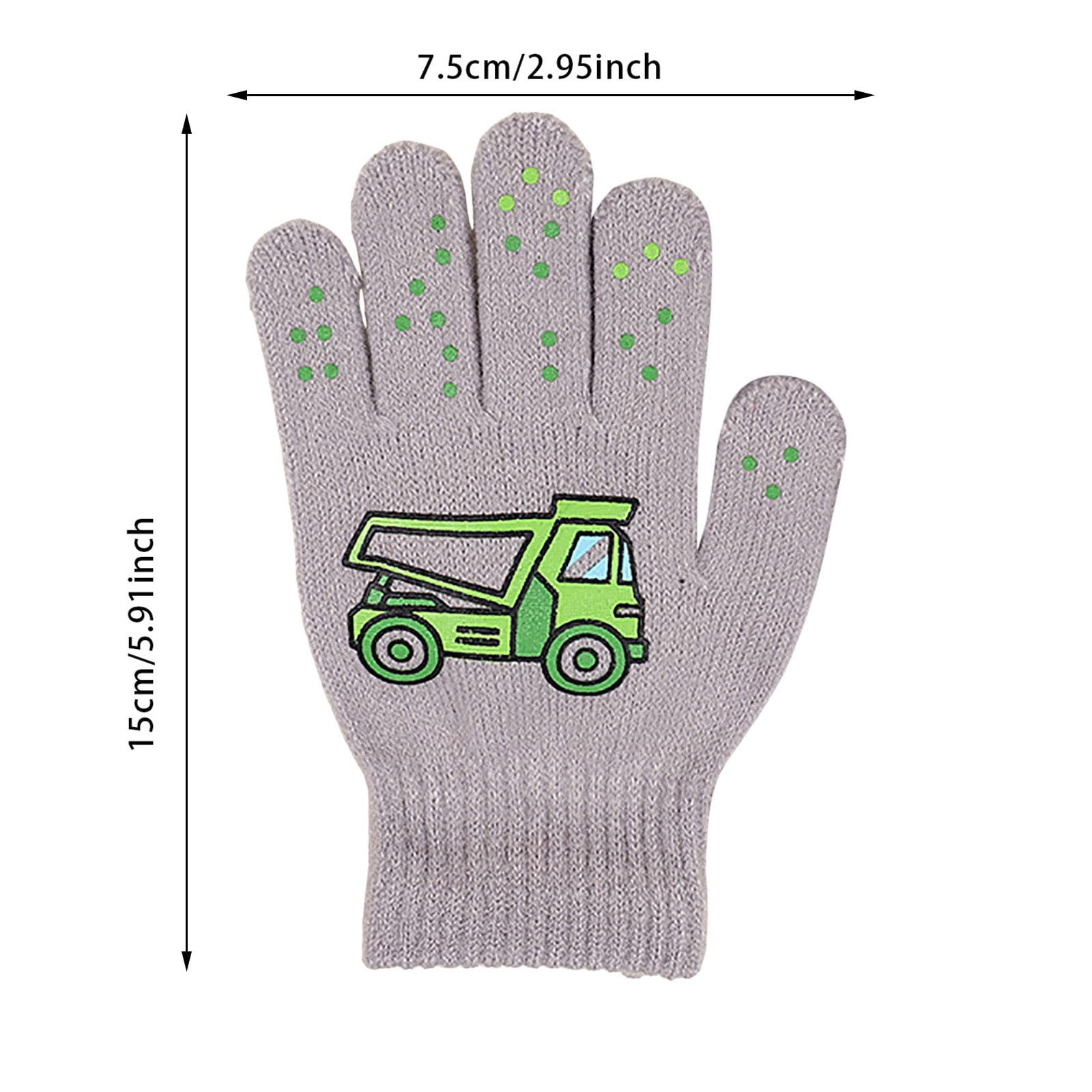 Gloves For Kids Toddler Skis Kids Gloves Winter Gloves Thick Gloves Stretchy Warm Gloves Boys Girls 6-24 Months 5-12 years AHA4 kids snow gloves Blue โ image 3
