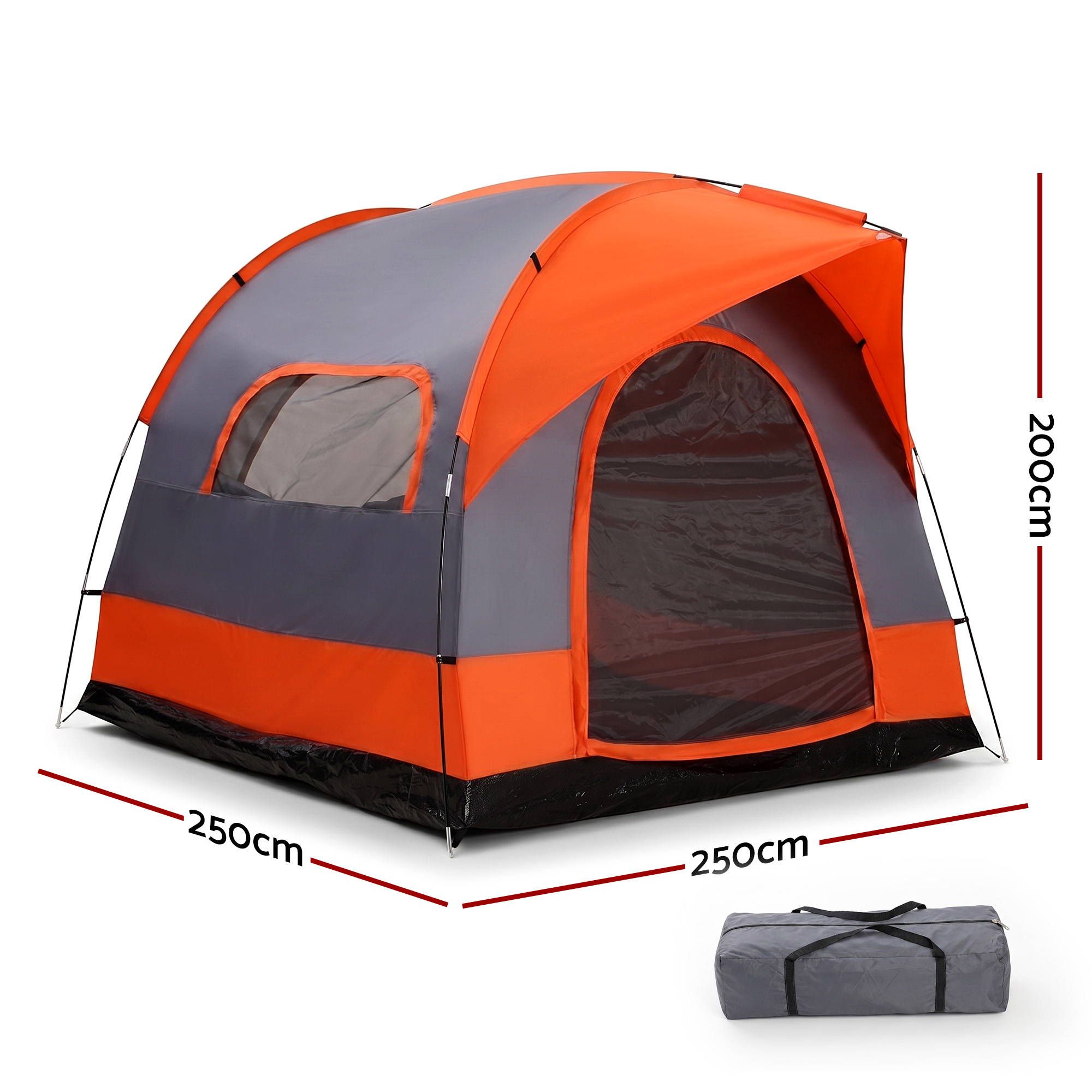 Weisshorn Camping Tent SUV Family Camping Car Tent 6-8 Person 250cm Orange โ image 2