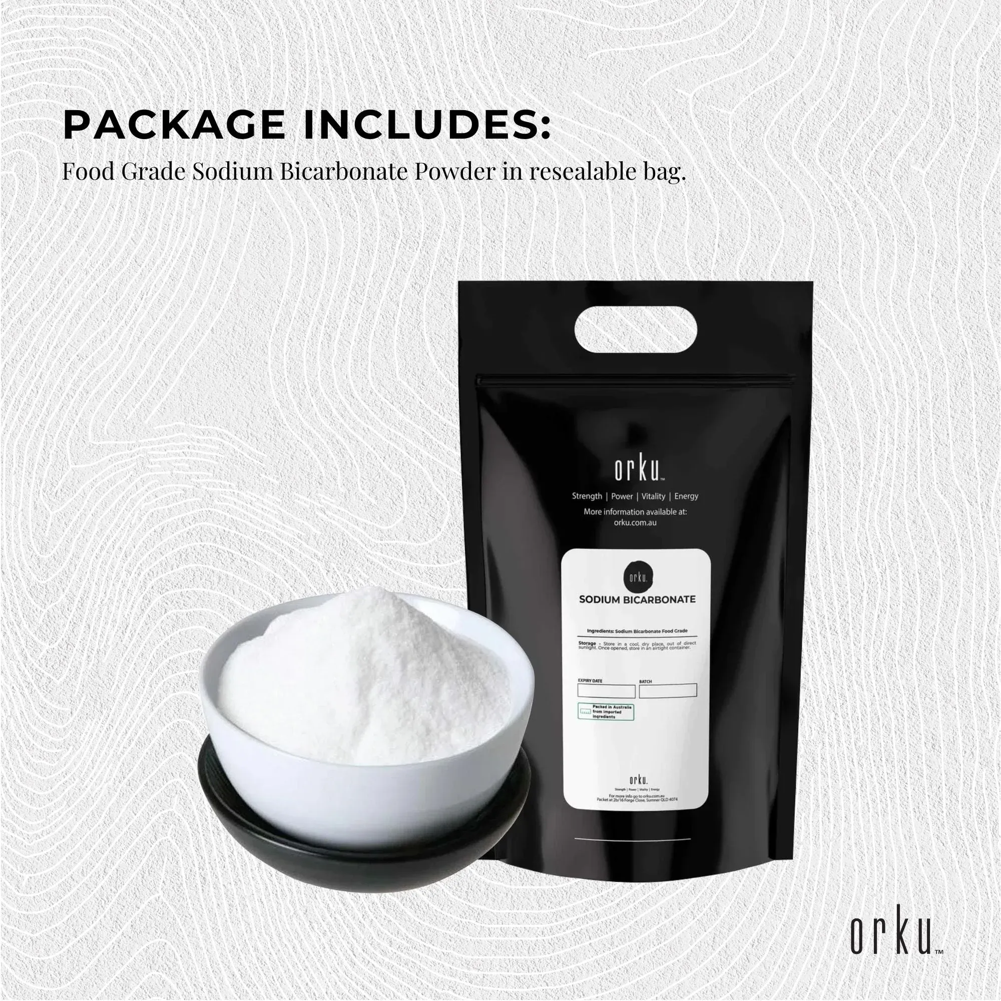 Orku Bulk 20Kg Sodium Bicarbonate Food Grade Baking Soda Aluminium Free Powder — image 3