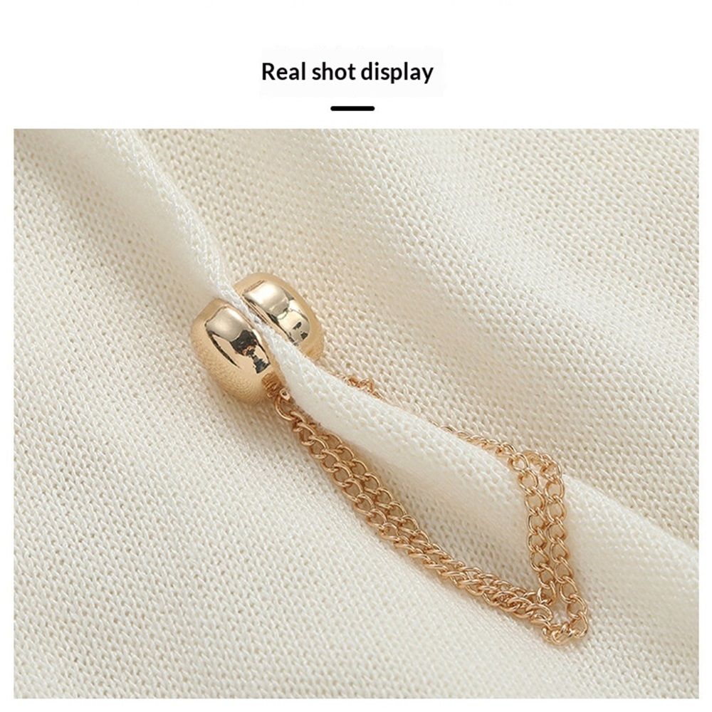 12pcs Magnetic Clothing Clips with Chain, Multi-Function Magnet Button Pins Hijab Cuff Clips for Fixing Hem of Clothes Long Pants Legs Sleeves of Shirts — image 5