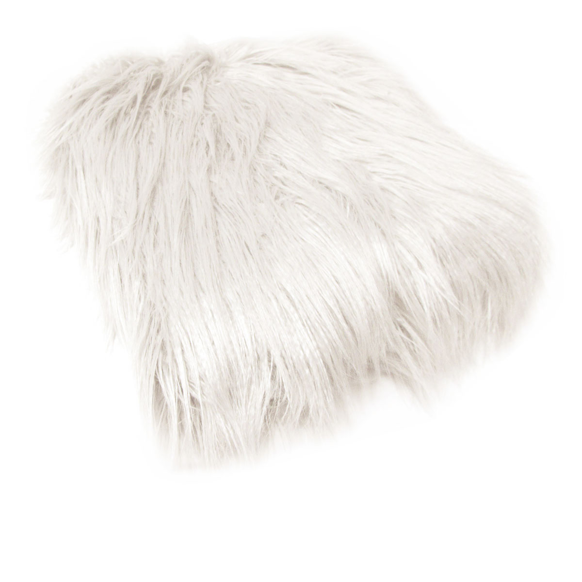 Mia Luxury Long Hair Faux Fur Throw Rug 127 × 152 cm Ivory