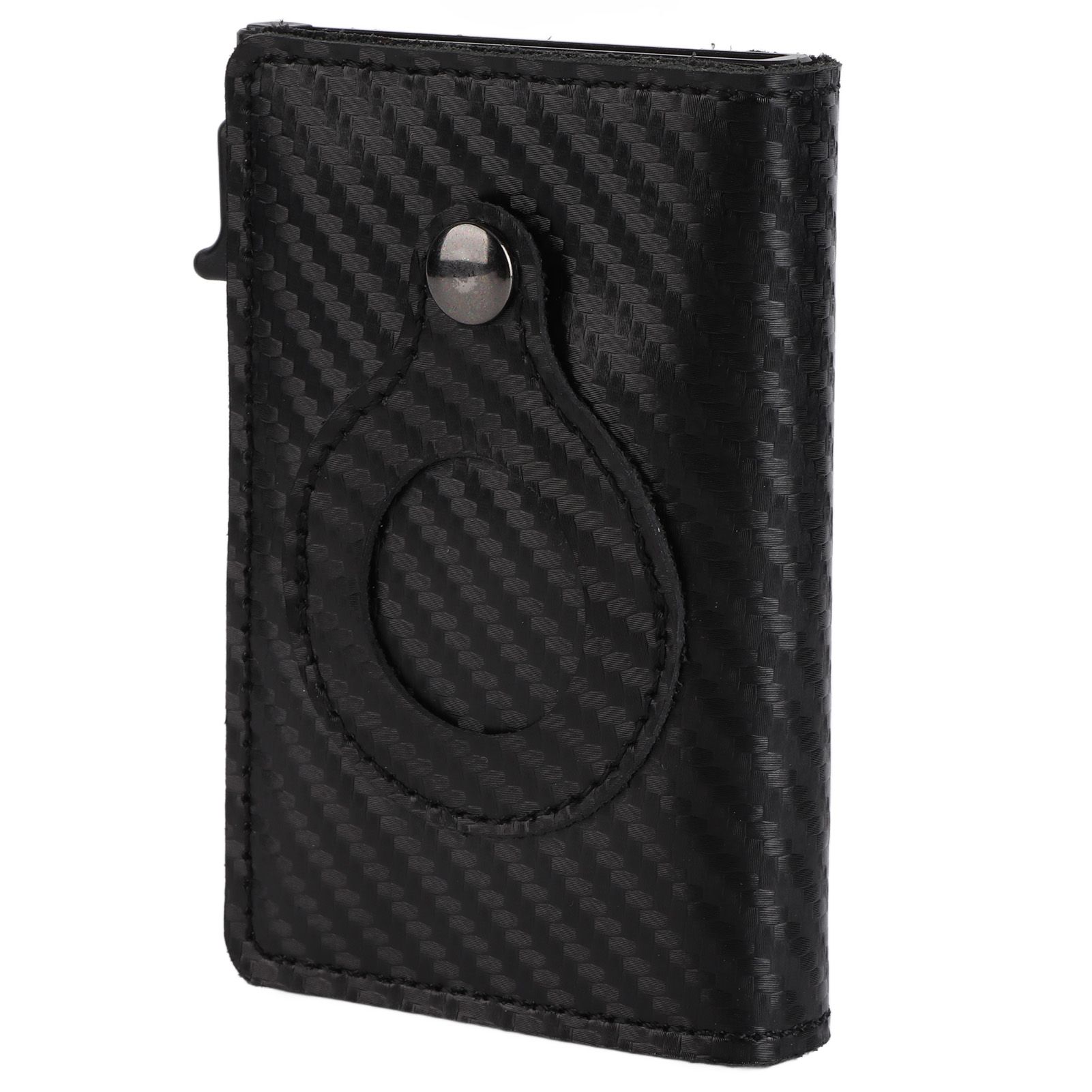 Card Wallet Soft Leather Large Capacity Lose Proof Multifunctional Men Wallet Gift Carbon Fiber Black โ image 3