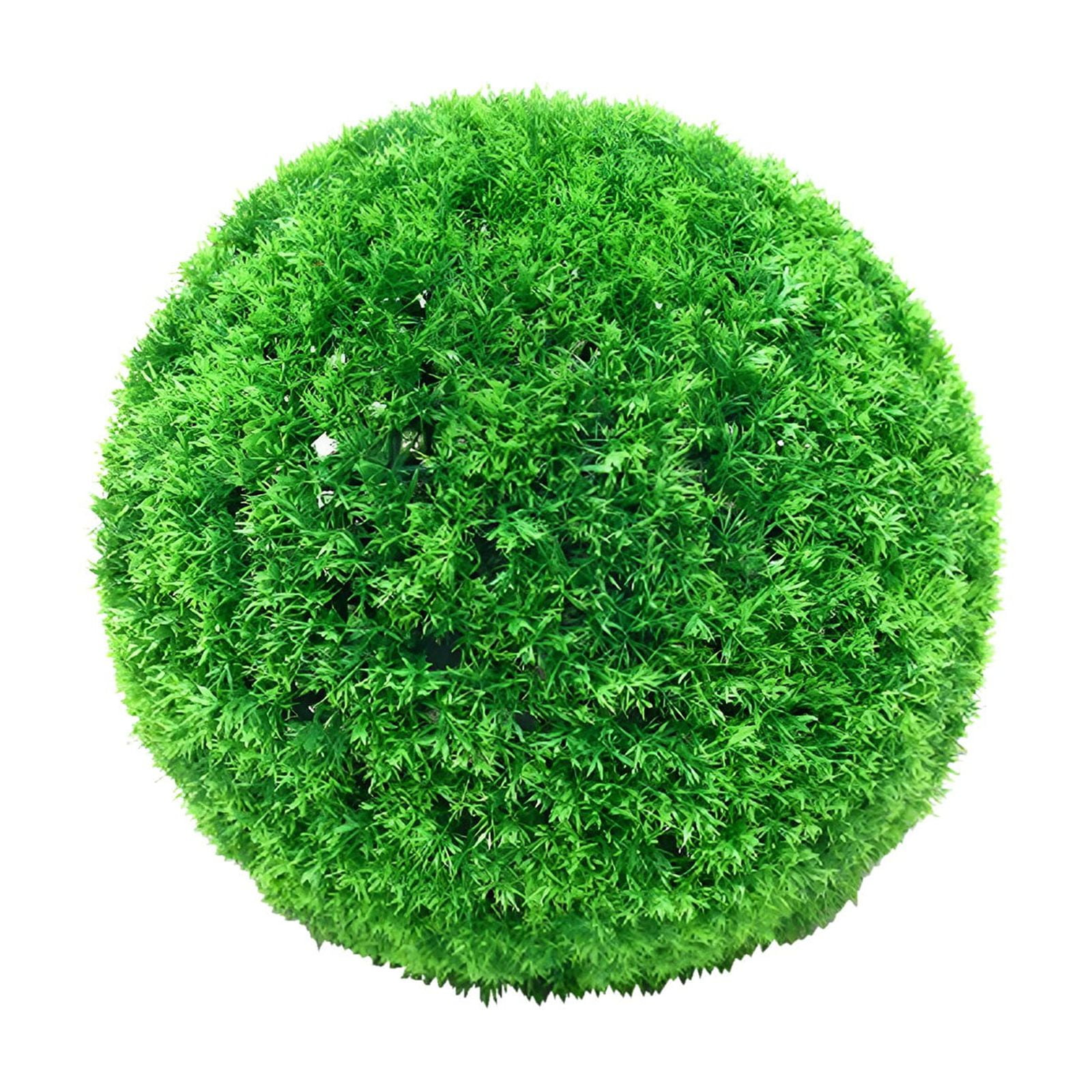 Simulation Artificial Plant Topiary Faux Decorative for Garden Backyard Balcony and Home Décor, Pine Needle Grass Ball*1 W (Outer Diameter 13cm) Simulation