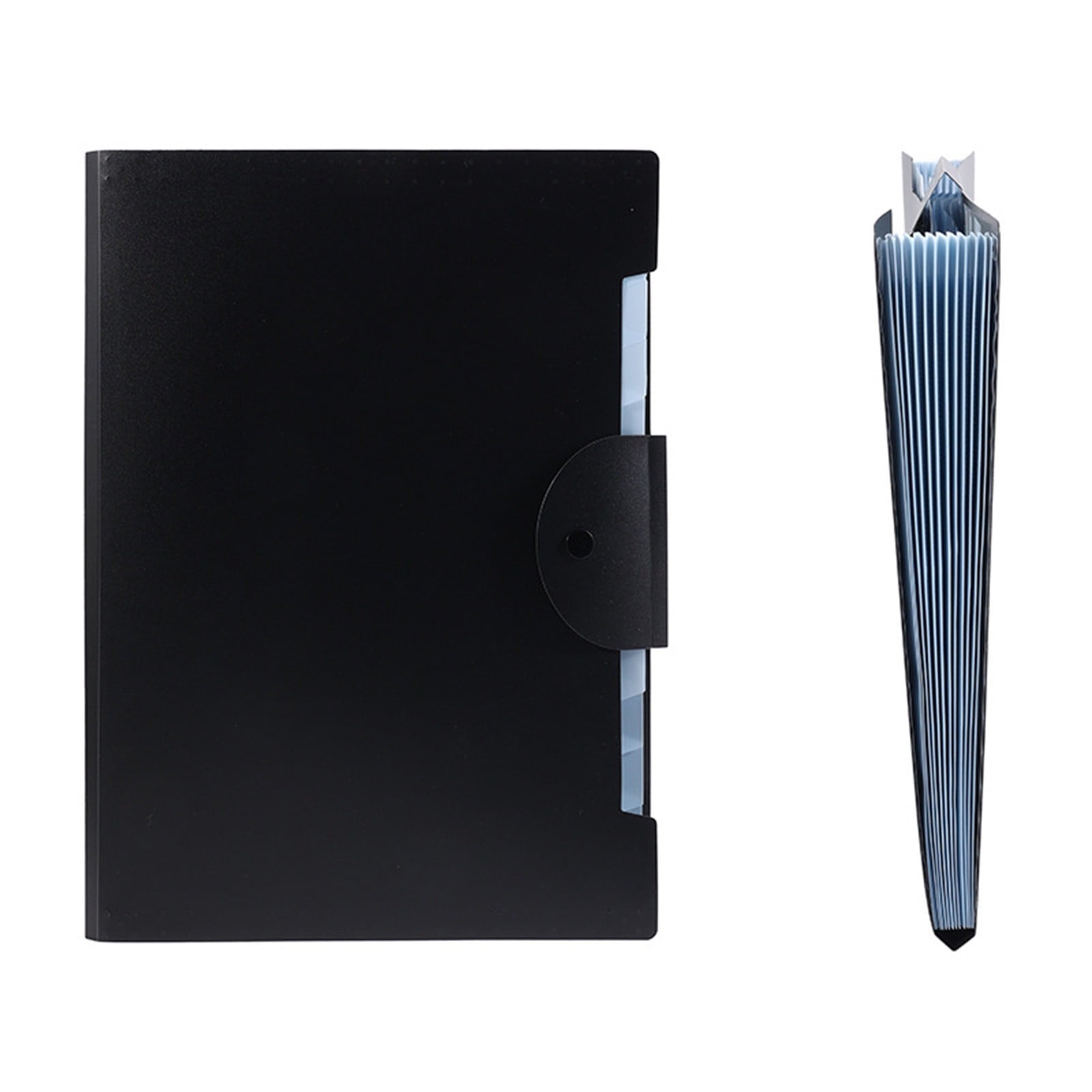 Accordion File Organizer Expanding File Folder with 12 Pockets Portable Receipt Paper Bill Document Organizer Letter/ Size Filing Folder Schǒ-ǒl Black E — image 5