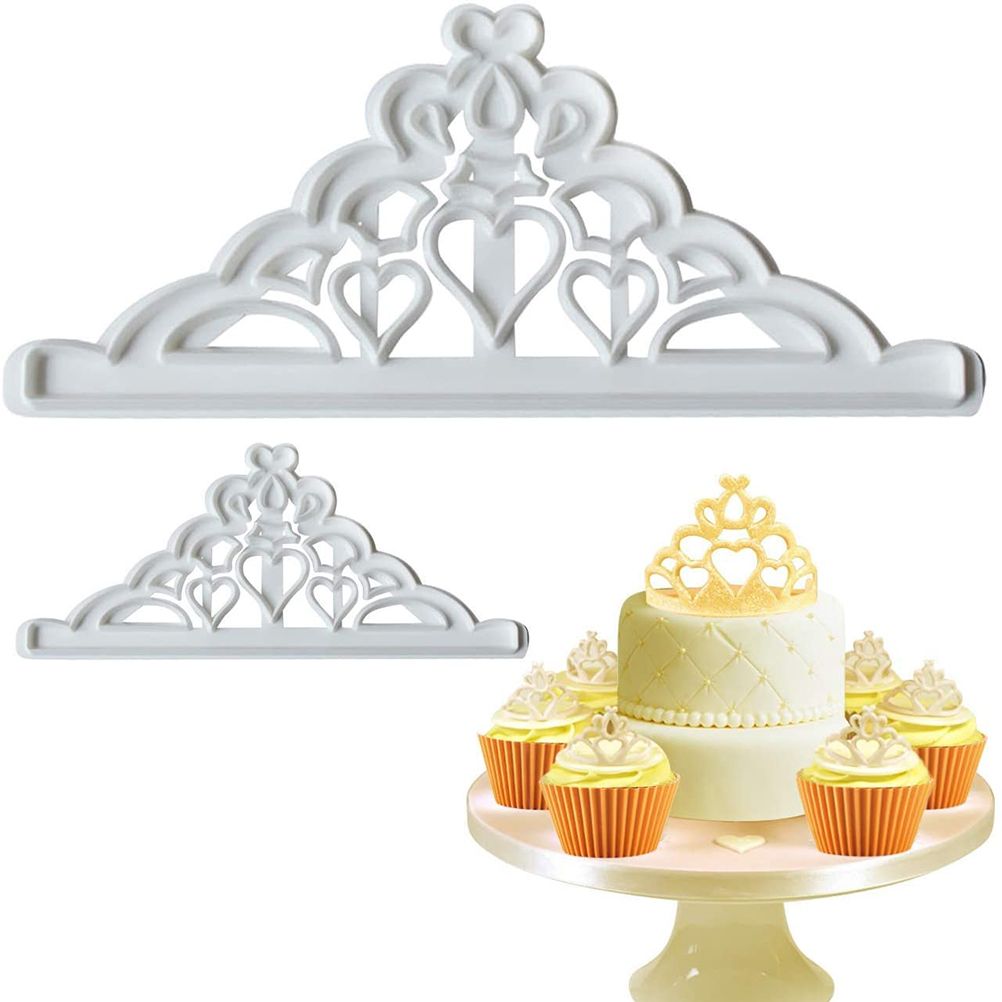 2PCS Crown Biscuit Cutter Set Crown Shape Cupcake Decorating Gumpaste Mould Kitchen Baking Tools for Dough Clay โ image 6