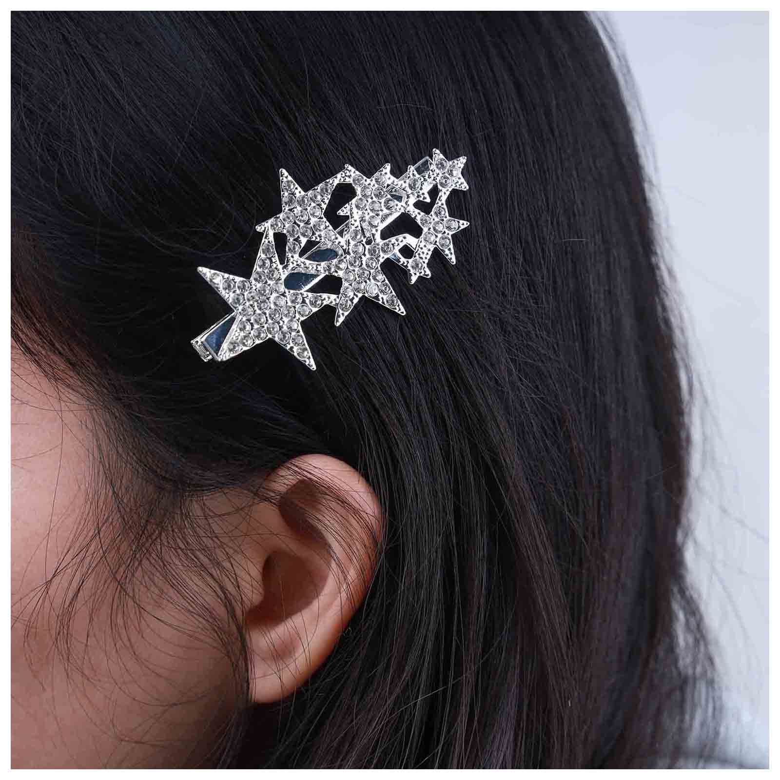 Wedding rhinestone star hair clip retro crystal star hair clip crystal hair clip decoration star head clip — image 5