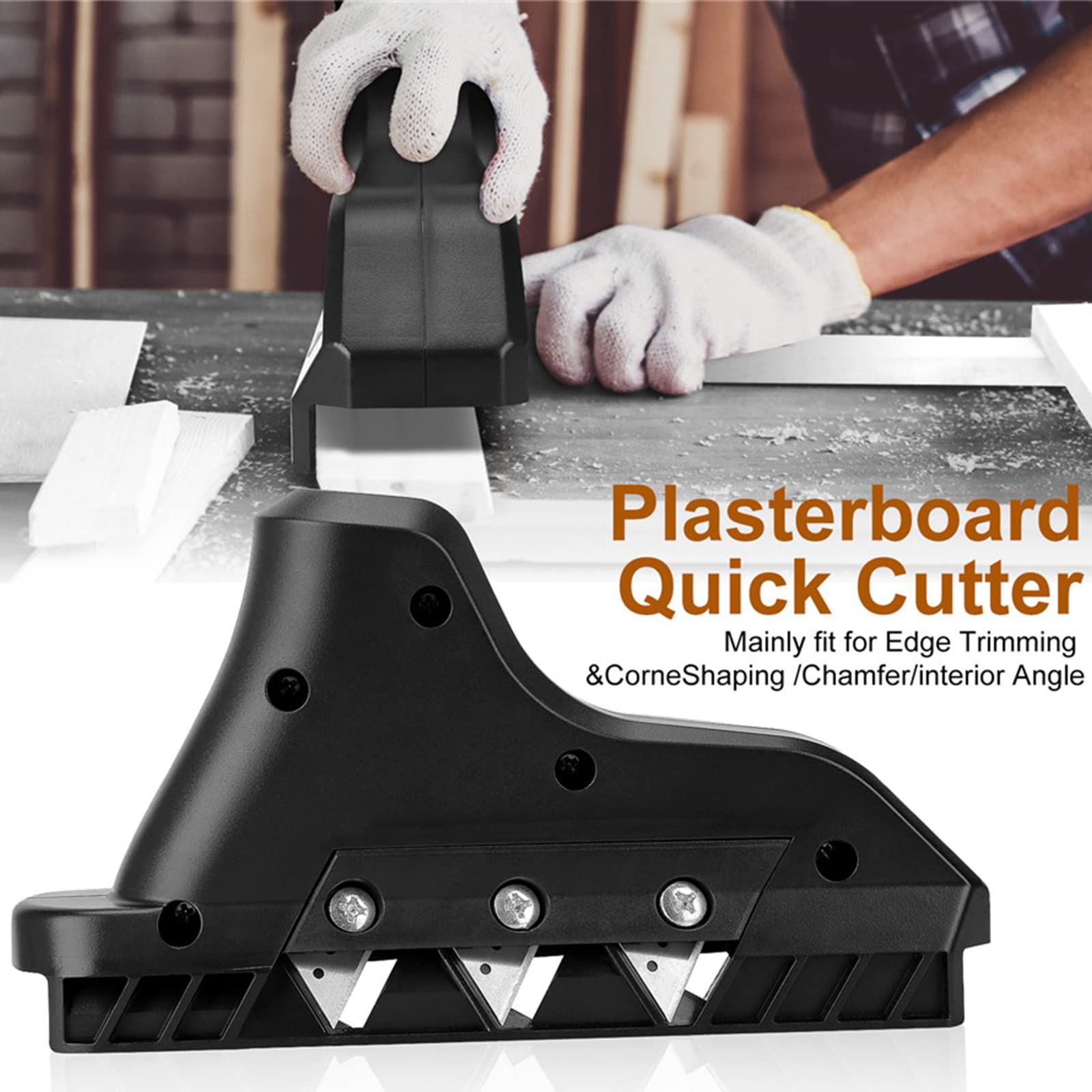 Plasterboard Fast Cutter Plasterboard Edger Gypsum Board Hand Plane Drywall Edge Chamfer Woodworking Hand Tool Cutting โ image 3