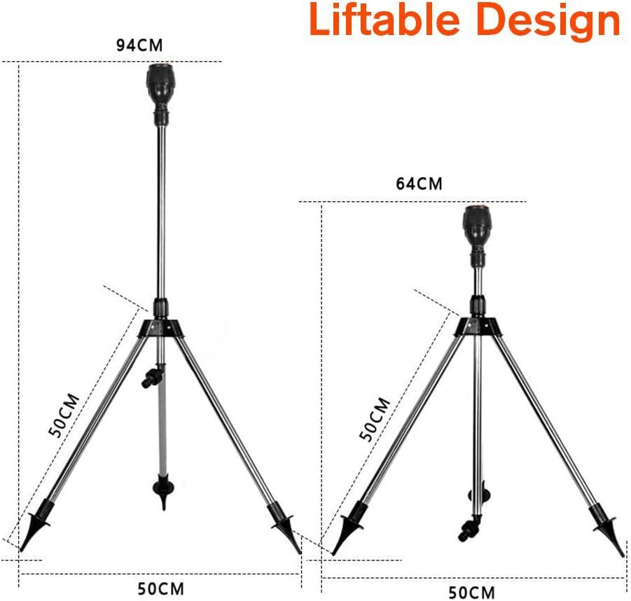 Rotating Tripod Sprinklers Yard, Lawn Sprinkler for Garden Rotating 360 Degree Covering Large Area, Telescopic Support Sprinkler — image 2