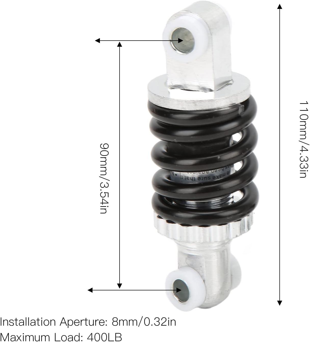 Shock absorber - 90 mm rear shock absorber - Suspension springs - 2 pieces - 400 lbs - Shock absorber springs - Dampers - Rear shock absorber - Suitable for — image 2