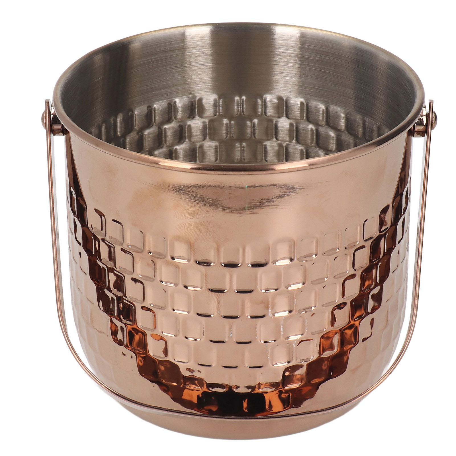 Wine Bucket Double Layer Stainless Steel Insulated Ice Wine Bucket for KTV Bar Dinner Party Rose Gold — image 5