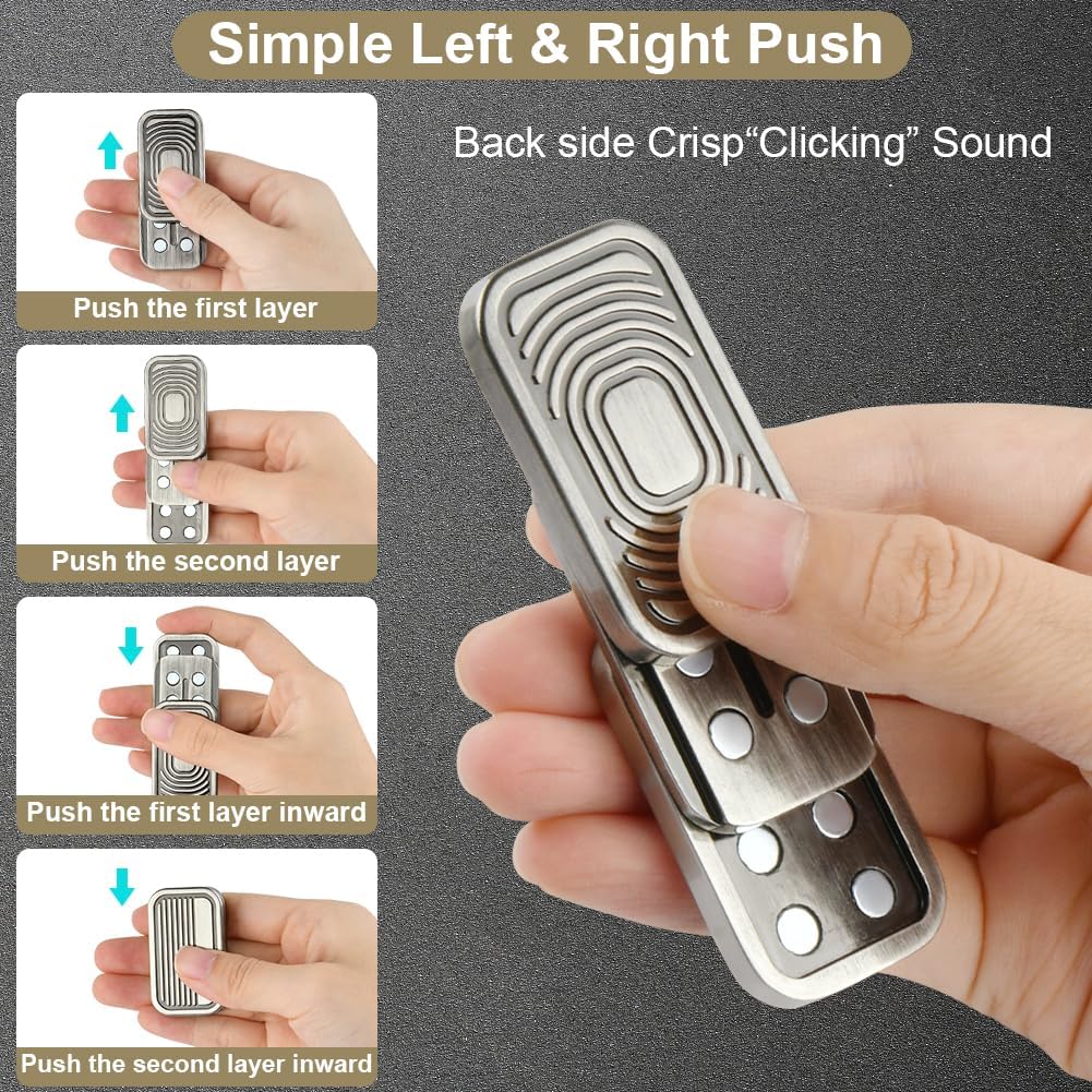 Metal Fidget Slider Toy, EDC Fidget Toy for Adults, Stress Relief for Anxiety — image 4