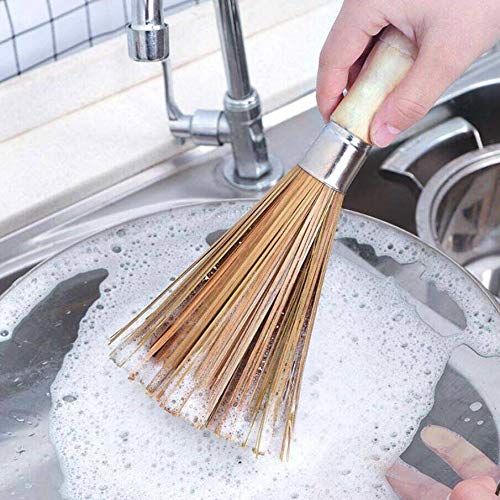Cleaning Whisk Traditional Natural Bamboo Wok Brushes Dishwashing Kitchen Tools Traditional Natural Bamboo Cleaning Brushes — image 3