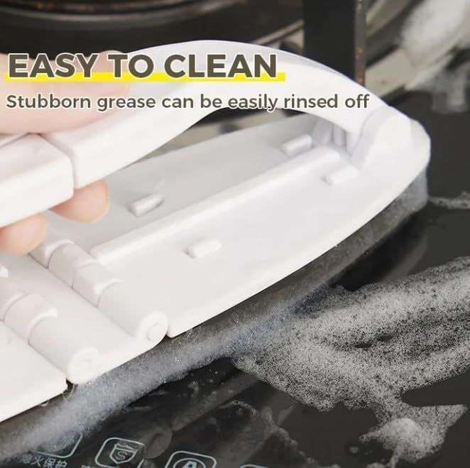 Foldable Oil Fume Cleaning Brush with Handle, Stove Top Multi-Functional Cleaning Brush Creative Folding with Handle Range Hood โ image 2