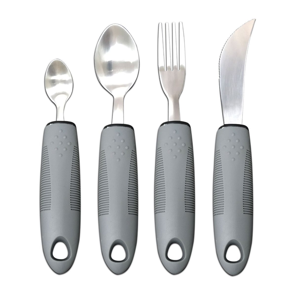 Adaptive Utensils, Weighted Utensils for Hand Tremors, Utensils for Parkinsons Patients,Elderly,Arthritis,Weak Hand Grip,Tremors & Handicapped. Stainless Steel