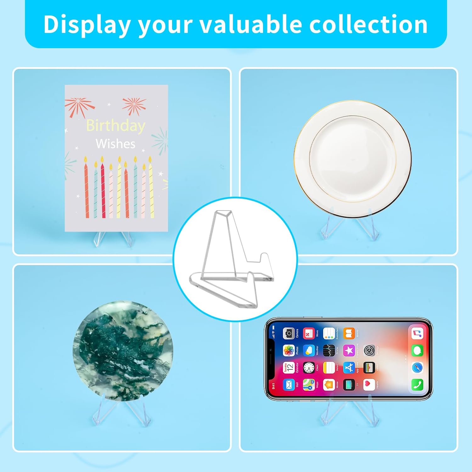 32Packs Card Display Stand, Card Stands for Sports Cards, Trading Card Stand, Acrylic Material, 2.2 Inch Tall — image 4