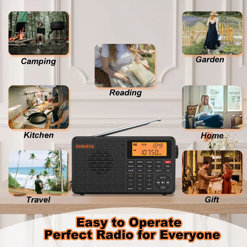 Stereo Digital Portable Radio Black