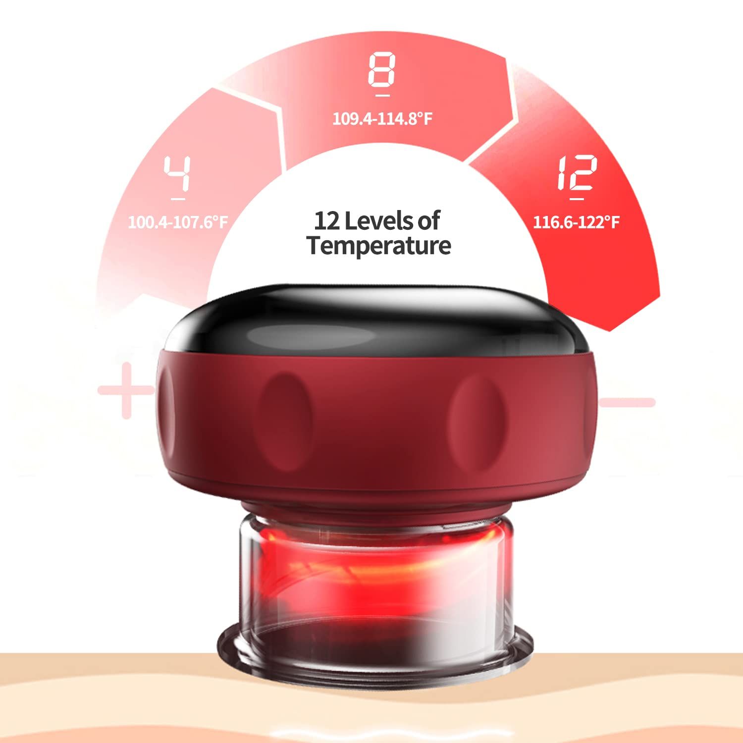Dynamic Cupping Therapy Set, Cellulite Massager 4 in 1 Vacuum, Gua Sha Massage Tool with12 Level Temperature and Suction — image 4