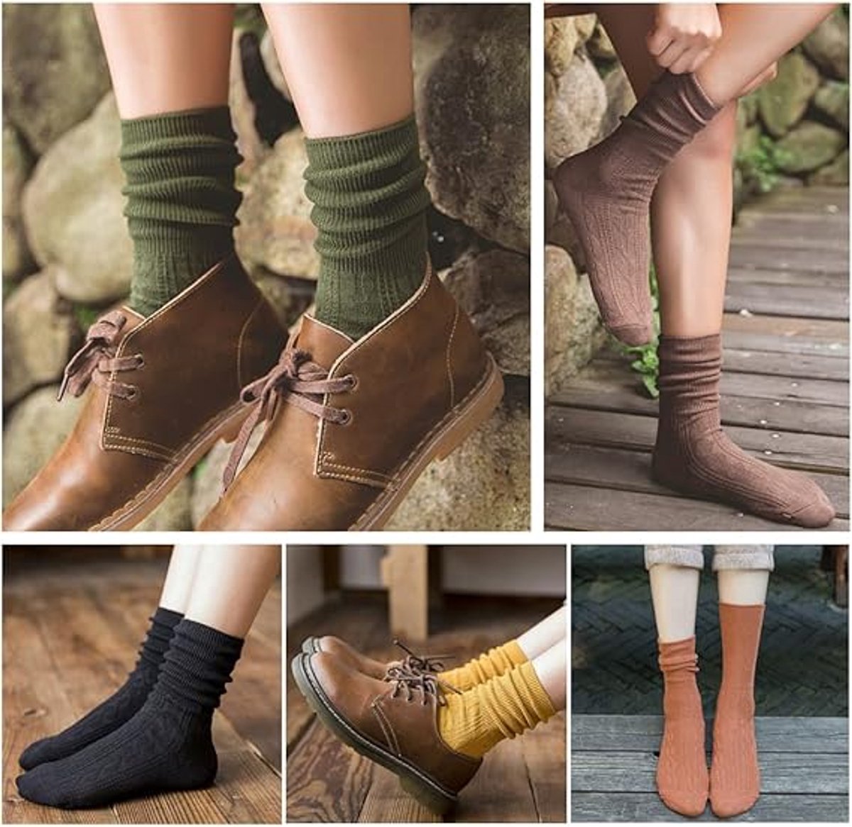 Socks - 9 Pairs - Women's Socks Value Bundle Size 36/40 - socks - stockings - Women's Socks Solid Color - Long Socks - Autumn Socks - soft, absorbent โ image 6
