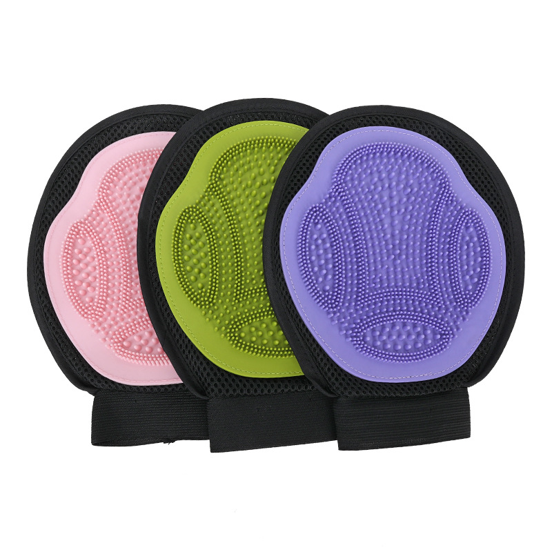 Green 3-Pack Gentle Pet Grooming Glove - Deshedding, Bathing & Massage Mitt for Dogs & Cats, Breathable & Adjustable โ image 2