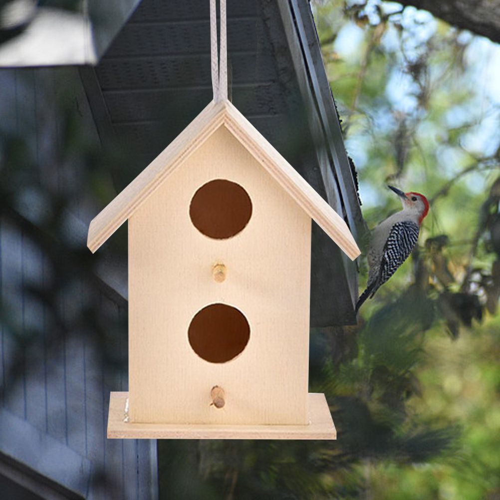 Wooden Bird House Hanging Nesting Box Birdhouse for Outdoor Garden Decorations — image 5