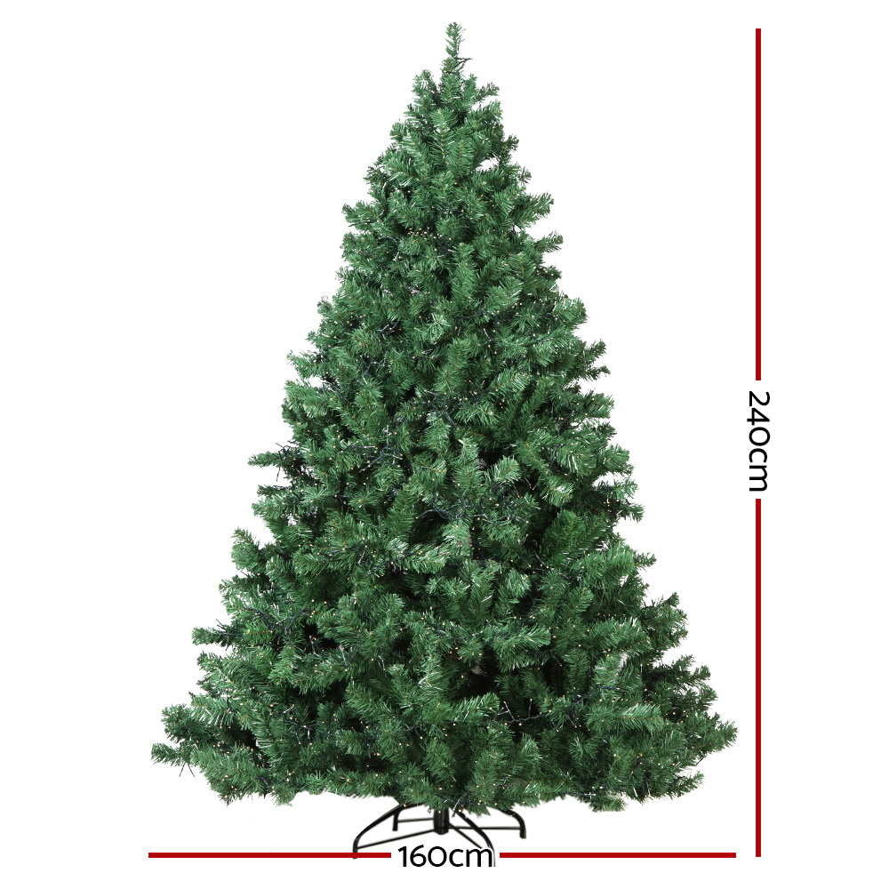 Jingle Jollys Christmas Tree 2.4M Xmas Tree Decorations 3190 LEDs 8 Light Mode โ image 2