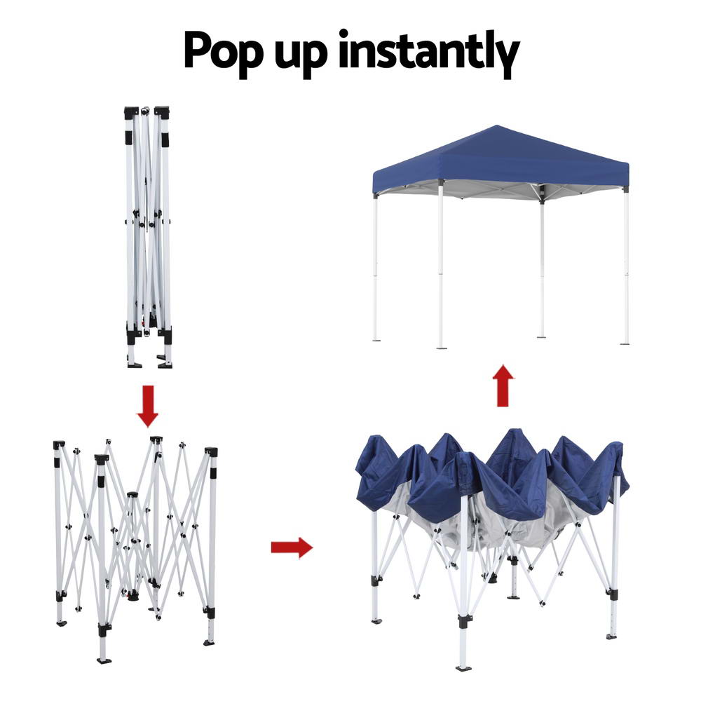 Instahut Gazebo 2x2m Outdoor Patio Garden Marquee Shade Blue โ image 5