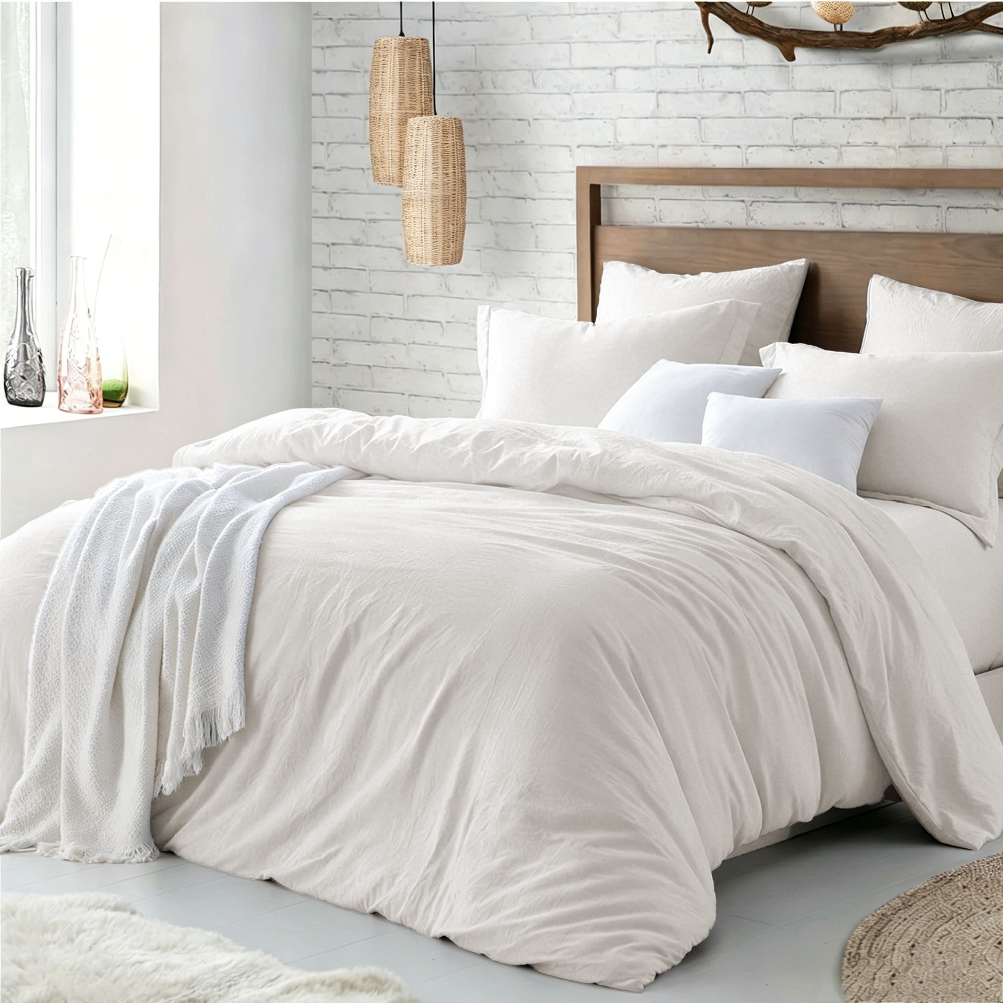 Hotel Soft Microfiber Duvet Cover Set-2000TC Quilt Cover Set & Pillowcases -1 Donna Cover Zipper Closure & 1 x Pillowcases-Breathable Bedding - Wrinkle, Fade
