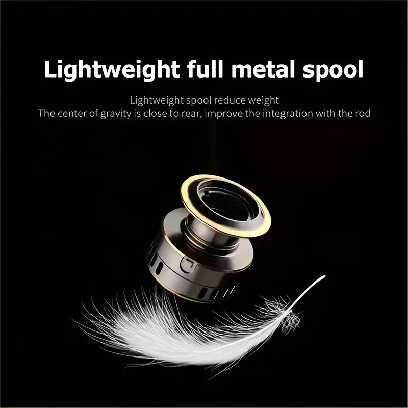 Spinning Reel Fishing Reel, Metal Spool, Metal Handle, 5.2:1 Gear Ratio, 10KG Drag, Smooth and Sensitive Line Output, Left/Right Hand Interchangeable, Rotating โ image 3