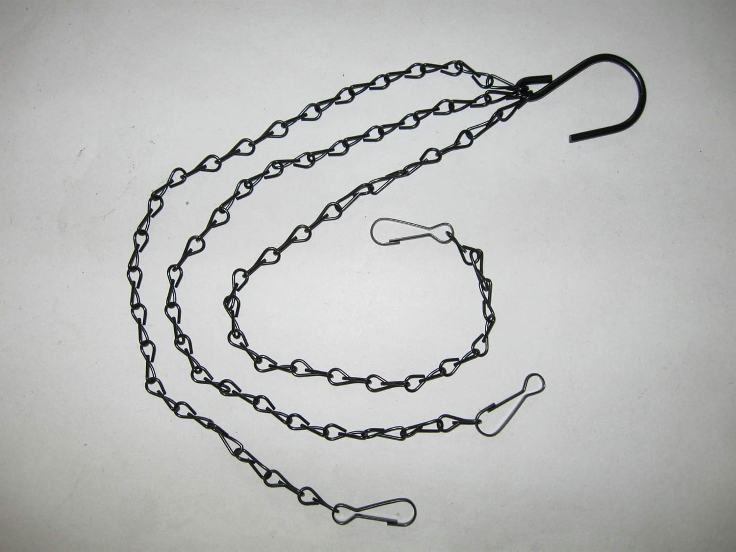 3-Pack Hanging Chain Set, Replacement Chain, Metal, Hanging Basket, Chains, Garden, Flower Pot, Plant Hanger with Clips and Hooks for Bird Feeders — image 5