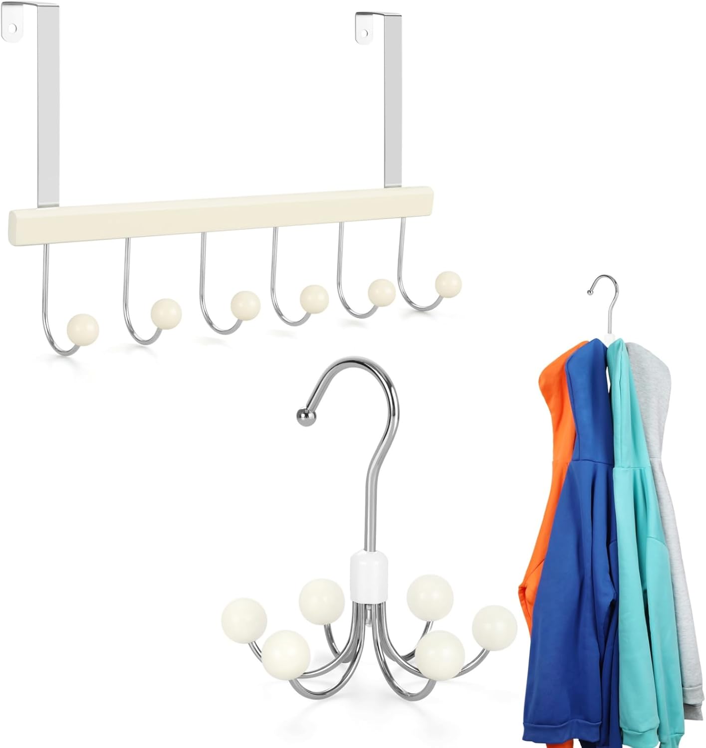 TOPIA HANGER Over The Door Hooks for Hanging, Hoodie Hangers