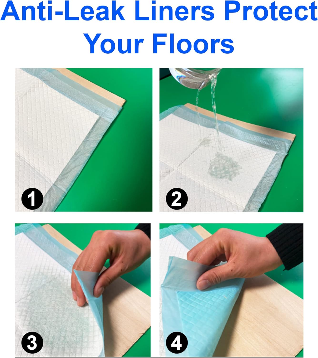 (100 Pads) Ultra Absorbency Pet Toilet Training Pads 18" x 13" Moisture Locking Technology Turns Liquid into Gel - Perfect for Rabbits and Guinea Pigs — image 4