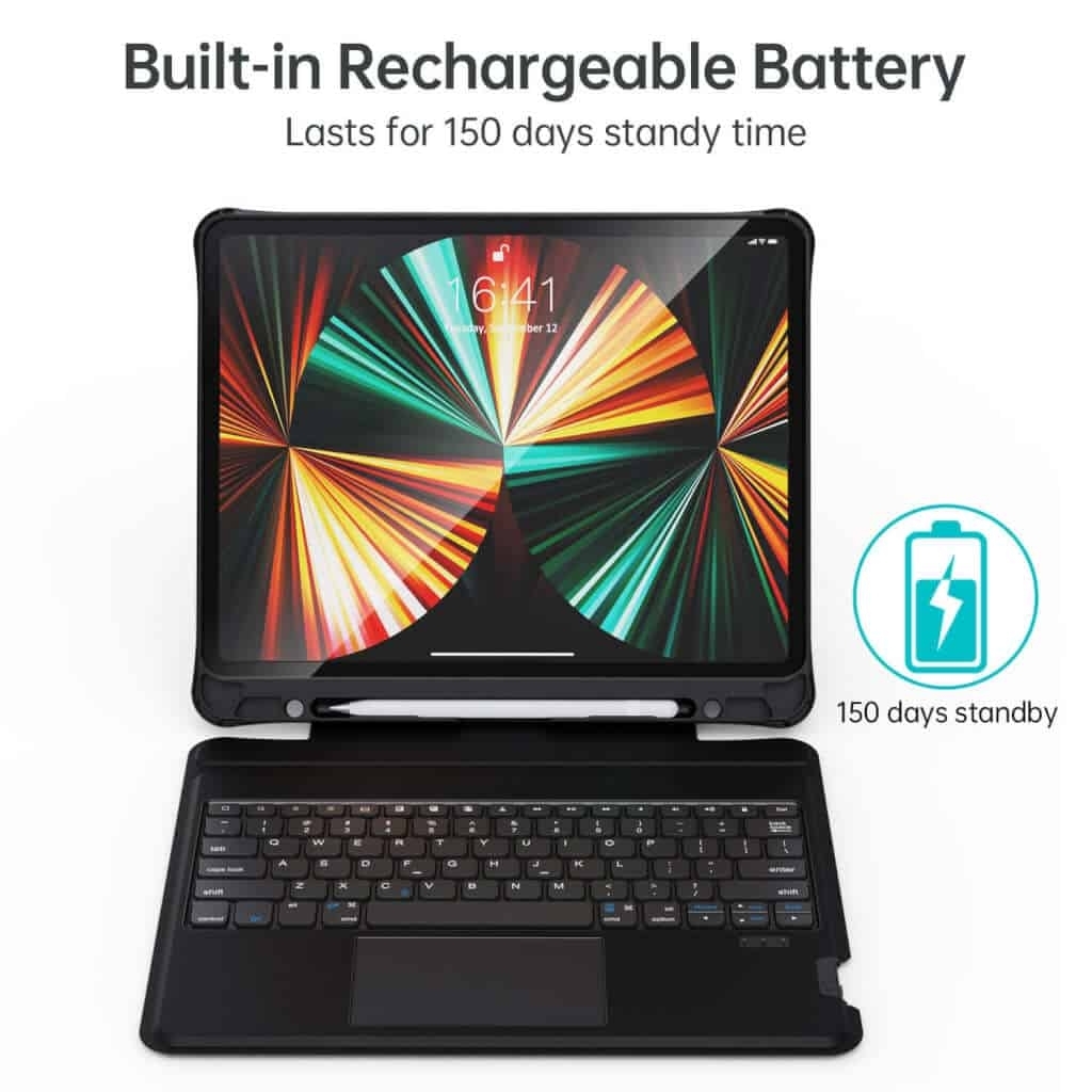 CHOETECH BH-017 Bluetooth Keyboard with Touchpad and Backlight for iPad Pro 10.9 " (Black) — image 4