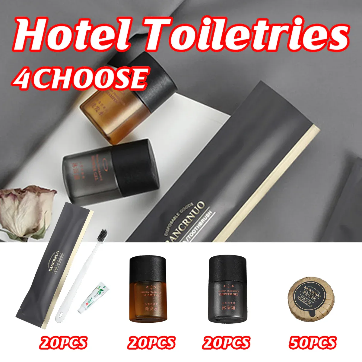 Hotel Supplies Toiletries Travel Size Shampoo Soap Disposable Bath Room Bathroom - Shampoo — image 2