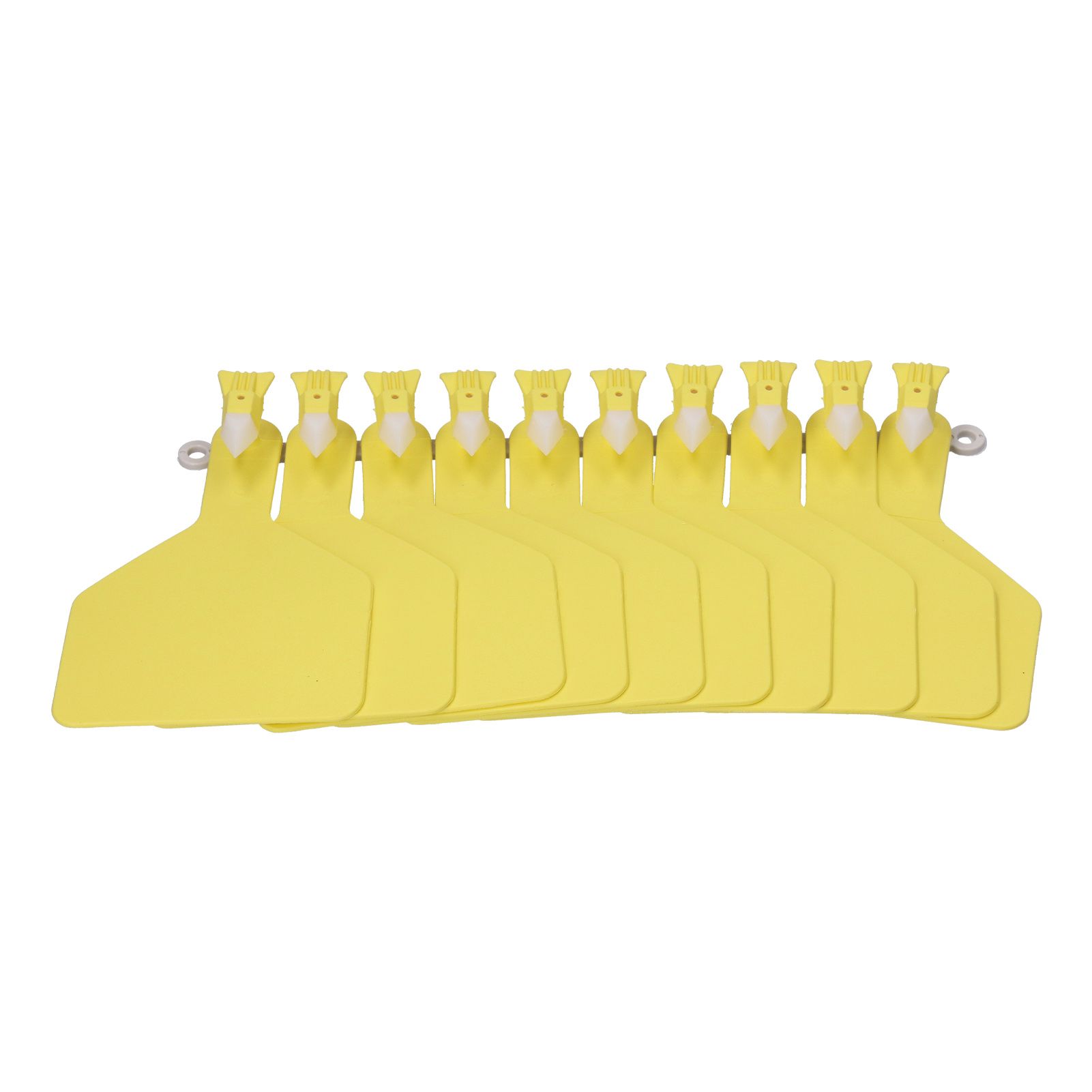 100Pcs Plastic Integrated Ear Tag Kit Livestock Farm Ear Label Tag for Cow Cattle Identification Yellow — image 4