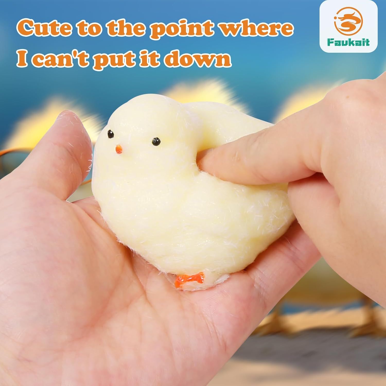 Handmade Chick Squeeze Toys Ultra Soft Squishy Fidget Toys Silicone Squishies Toys for Stress Relief ( Chicken ) (1pcs) — image 6