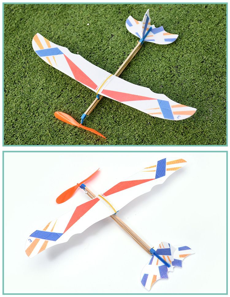 3pcs Rubber Band Powered Aircraft Airplane Model Indoor Outdoor Toys for Kids Children (Random Pattern) โ image 2