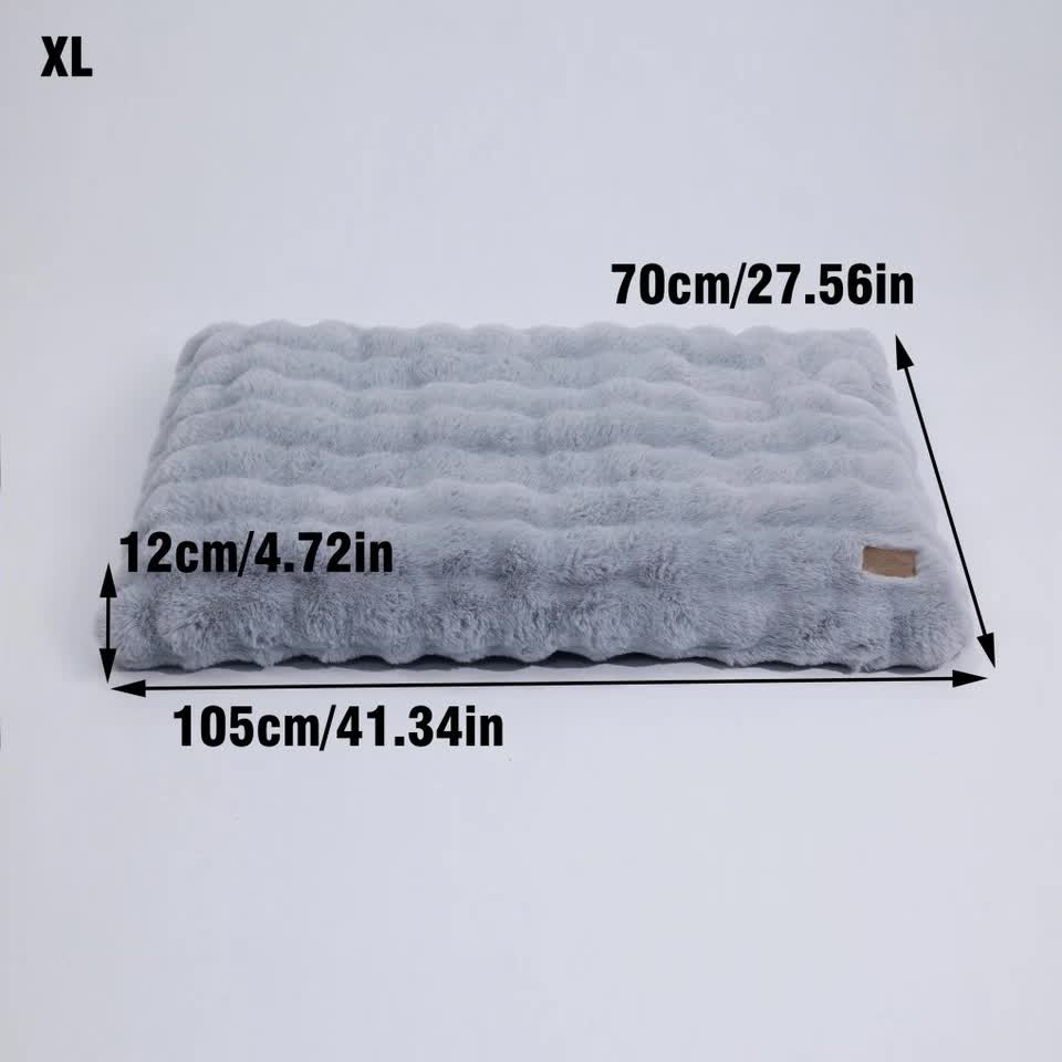 Plush Pet Bed with Non Slip Base and Removable Cover — image 3