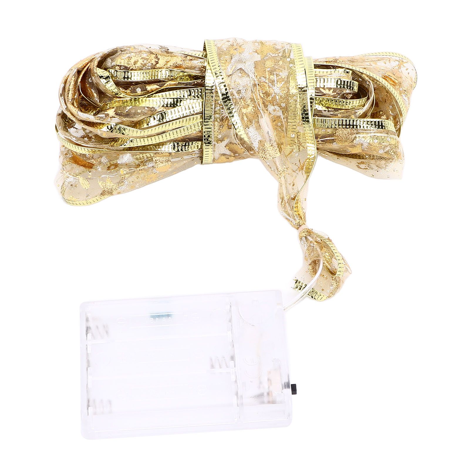 13.12ft Christmas Light Ribbon LED Christmas Tree Gold Transparent Ribbon Light for Festival DecorationWarm White Light โ image 4