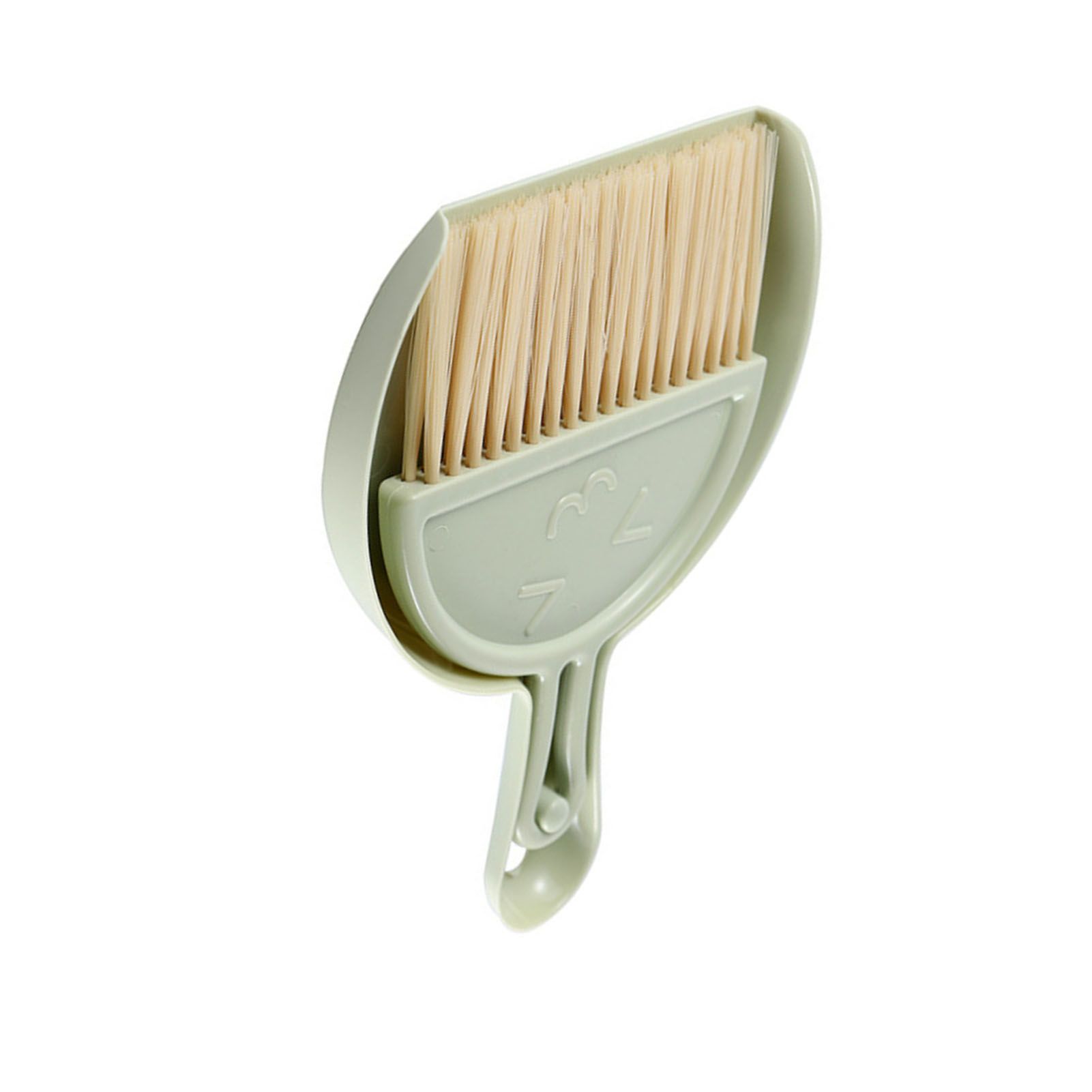 Mini Broom Dustpan Set Smile Face Plastic Handheld Efficient Cleaning Portable Tiny Brush Dustpan for Tabletop Office Green — image 4
