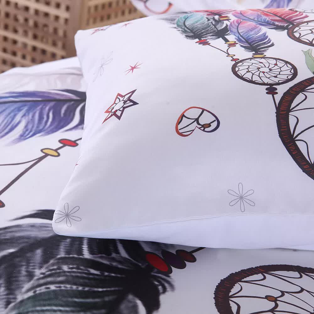 Dream catcher Printed Duvet Cover Set with Matching Pillowcases - white-Queen — image 4