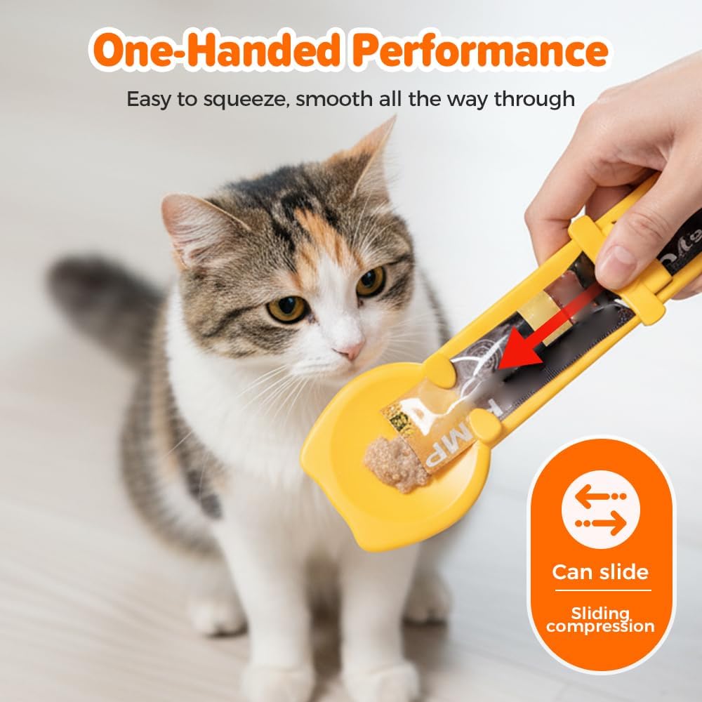 4 Pieces Silicone Pet Food Spoon and Can Scraper Set for Wet Food, Treats and Pouches, Easy-Use Feeding Tools for Cats and Dogs, Multicolor — image 5